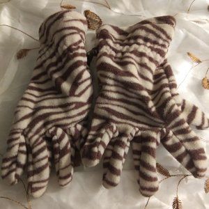 Zebra print gloves